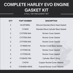 SSI Harley EVO Big Twin 1340cc 1984-1998 Top End Gasket Kit, Silicone