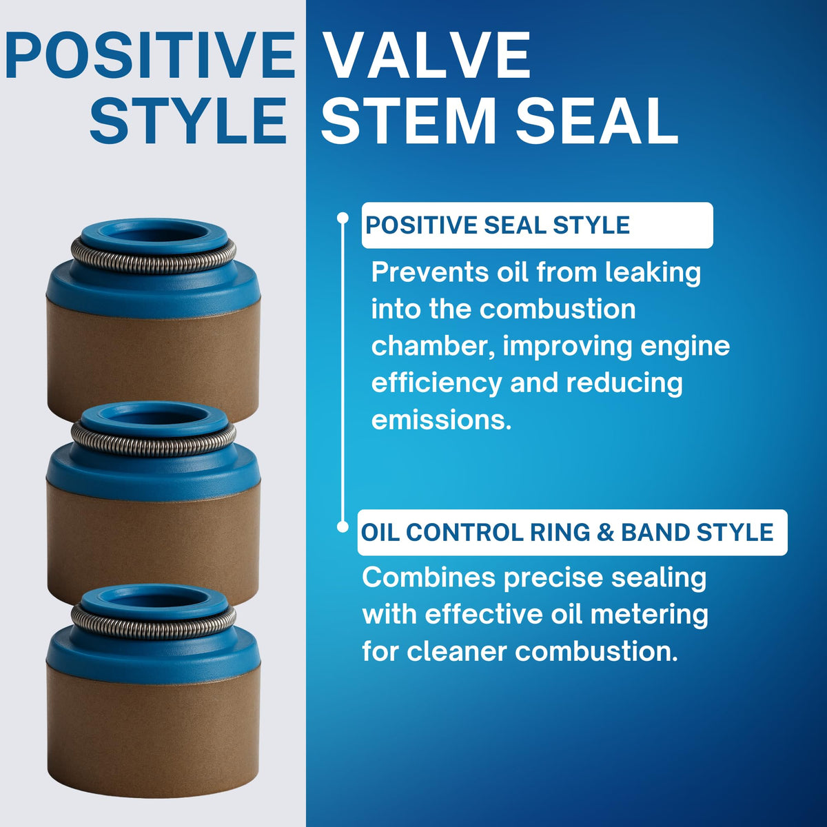 SSI 16pcs, Rubber Positive Valve Stem Seal - 3/8" Valve Stem and a .500"