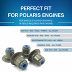 SSI Valve Stem Seal - 4pcs Top Hat Valve Stem Seal For Polaris Sportsman