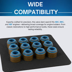 SSI 16pcs Thin Metal Body Valve Stem Seal - Fits an 11/32" Valve Stem & a