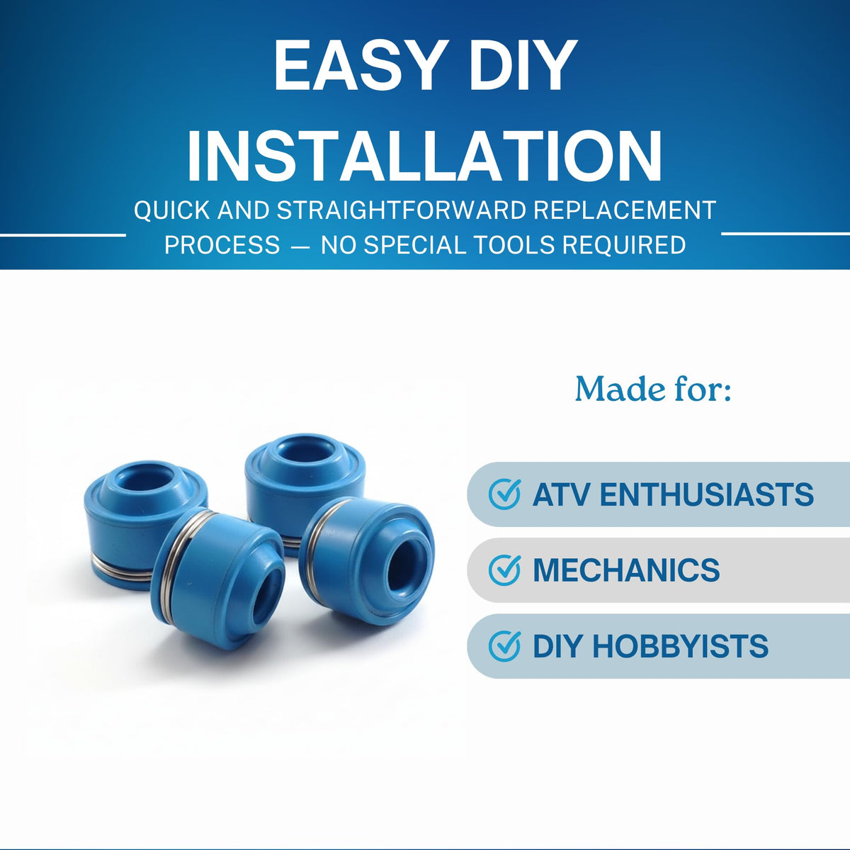 SSI Valve Stem Seal for Honda Engines - 4 Pack Valve Stem Seal Fits