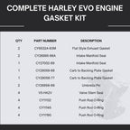 SSI Harley EVO Big Twin 1340cc 1984-1998 Top End Gasket Kit, Silicone