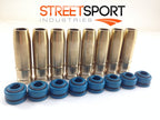 Kawasaki KZ900 KZ1000 (8) Bronze Guides + (8) Viton Ventil Dichtungen - 16 Pcs