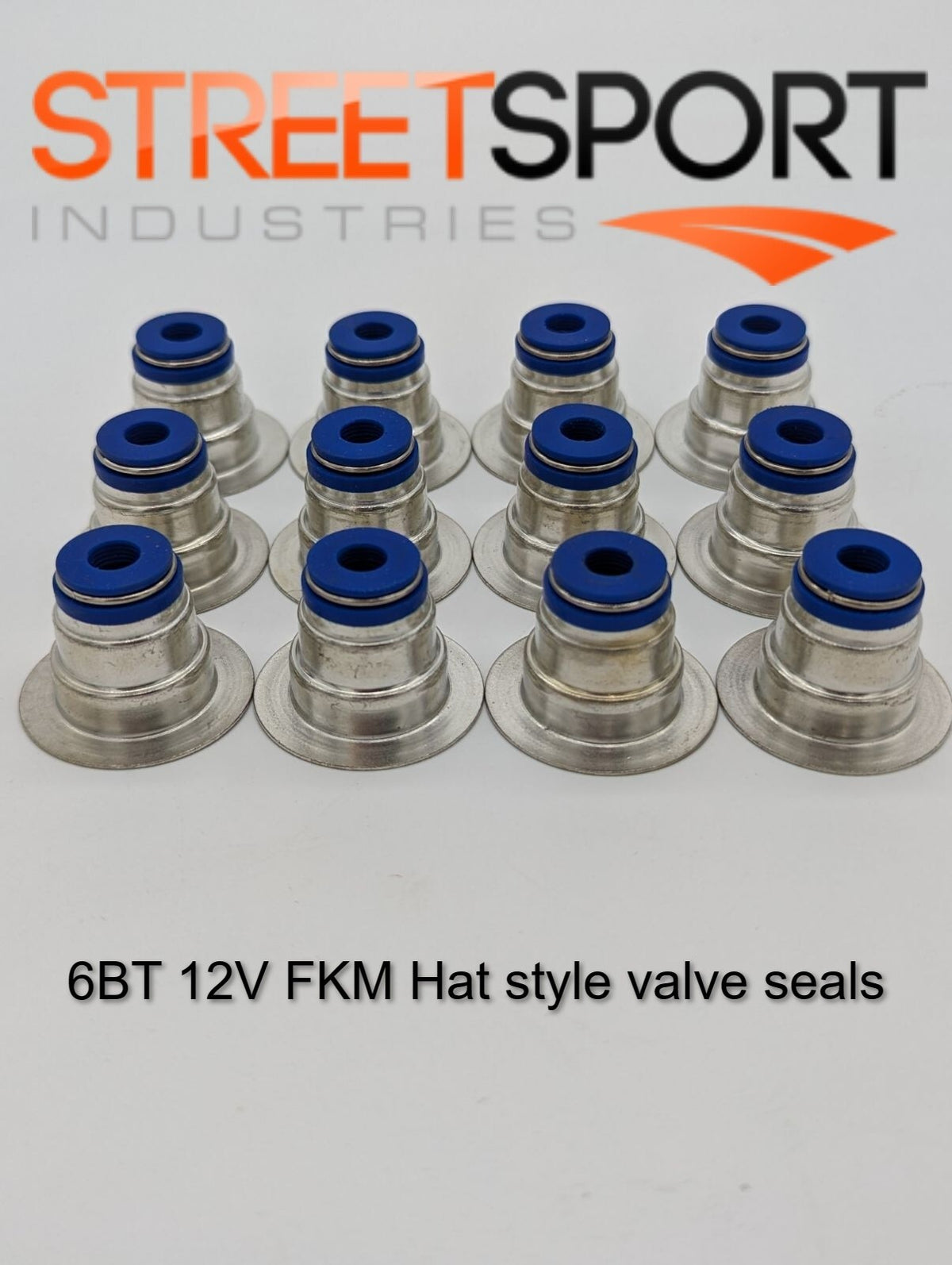 6BT 12V FKM hat style valve seals - ALL YEARS 89-98 - Set of 12 NEW!!